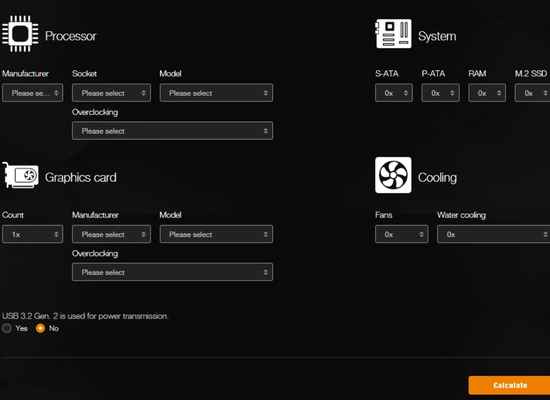 BeQuit PSU calculator
