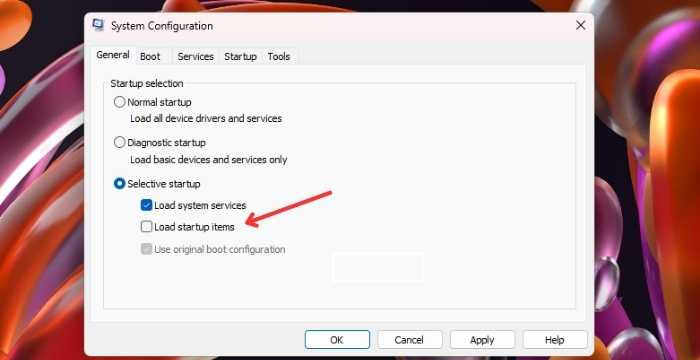 System Configuration for windows update error