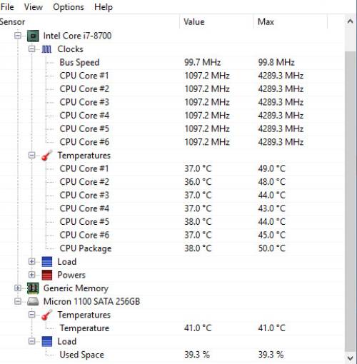Open Hardware Monitor pc power consumption