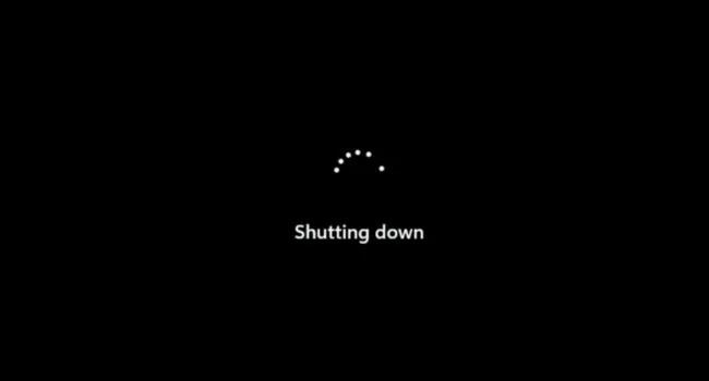 windows 11 shutting down